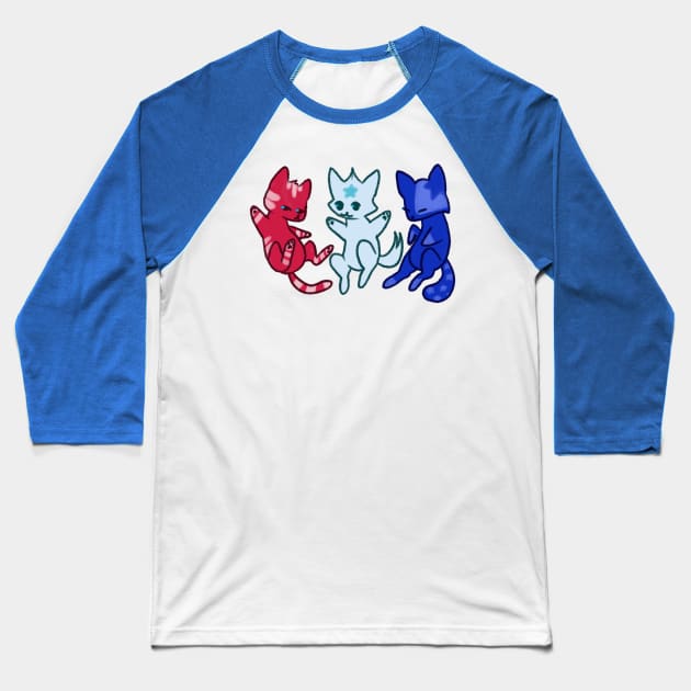 Fourth of July Cats Baseball T-Shirt by Kenners